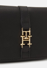 Tommy Hilfiger SMALL FLAP WALLET Wallet black МАЛЕНЬКИЙ КОШЕЛЕК С КЛАПАНОМ Бумажник черный