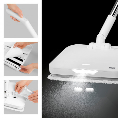 N8WERK N8WERK Akku-Wischmopp Akku-Vibrationsmopp Bodenwischer Moonlight White Edition 30W weiss  Беспроводная швабра N8WERK беспроводная вибрационная швабра швабра для пола Moonlight White Edition 30W белый