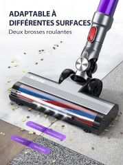 Buture Buture Akku-Hand-und Stielstaubsauger, 400,00 W, Beutellos, 400W/33000Pa Leistungsstarker Akku-Staubsauger mit Touchscreen, 55 Min  Беспроводной ручной пылесос Buture, 400,00 Вт, без мешка, 400 Вт/33 000 Па Мощный беспроводной пылесос с сенсорным э