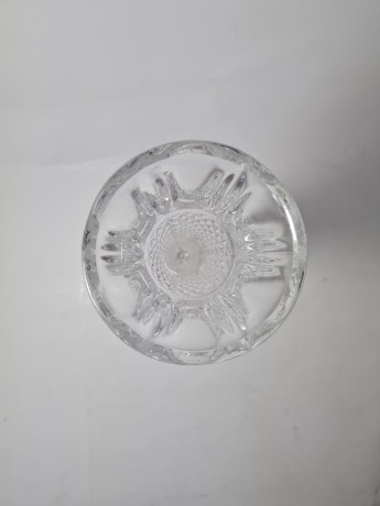 Винтажная Хрустальная ваза ромбовидной огранки, 25,5см, Германия, 1960-70гг.