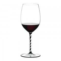 Riedel Riedel Fatto a Mano - schwarz und weiss gedreht Cabernet / Merlot Glas 625 ccm / h: 25 cm Riedel Fatto a Mano - черно-белое скрученное стекло Каберне/Мерло 625 см3 / высота: 25 см