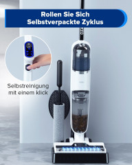Redkey Redkey Nass-Trocken-Akkusauger W12, 150,00 W, Beutellos, Handstaubsauger, Akkustaubsauger, Selbstreinigung, Staubsauger Kabellos, 3-in-1 Nass Trockensauger, LED Anzeige, Doppelwassertank  Беспроводной пылесос Redkey для сухой и влажной уборки W12, 