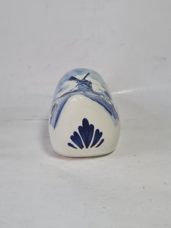 Фигурка винтажная Delft Blue Holland "Башмачок с мельницей", фарфор, 6 x 16 x 8 см, Нидерланды, 1960-1970гг.