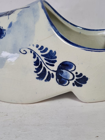 Фигурка винтажная Delft Blue Holland "Башмачок с мельницей", фарфор, 6 x 16 x 8 см, Нидерланды, 1960-1970гг.
