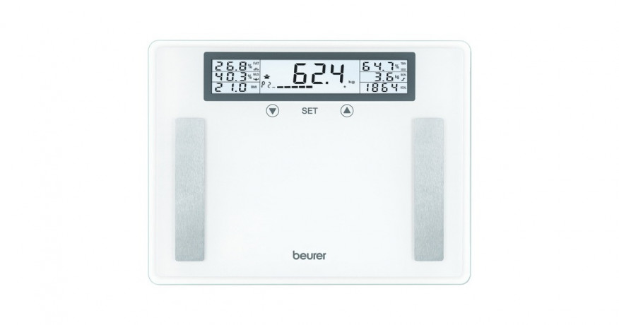 Beurer Beurer Korperanalysewaage BG 51 XXL  weiss/edelstahl (geburstet)  weiss/edelstahl (geburstet) Весы для анализа тела Beurer BG 51 XXL белый/нержавеющая сталь (матовая)