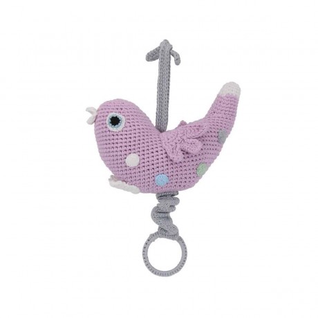 SindiBaba® Baby-Spieluhr Vogel BETTY gehakelt Детская музыкальная шкатулка птичка БЕТТИ связана крючком
