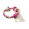 kleinerStorch Greifling mit Name – Madchen Beissring personalisiert – Holz Rassel Bar natur pink Игрушка-клатч с именем