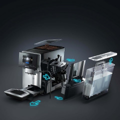 SIEMENS SIEMENS Kaffeevollautomat Kaffeevollautomat EQ.700 App-Steuerung, intuitives Full-Toch Display, Kaffeeautomat Cafemaschine Kaffeemaschine mi Mahlwerk Vollautomat Cafe  Полностью автоматическая кофемашина SIEMENS EQ.700, управление через приложение