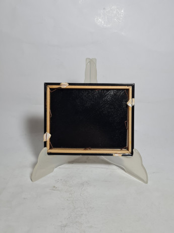 Картина винтажная Martocell "Мужчины в стогах", в раме, 15 х 12 см, Германия, 1980-90гг.