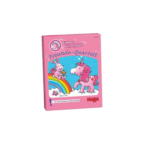 Haba HABA 301793 Einhorn Glitzergluck Freunde-Quartett HABA 301793 Unicorn Glitter Gluck Friends Quartet