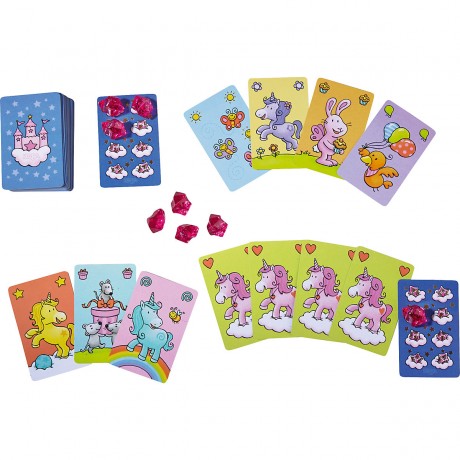 Haba HABA 301793 Einhorn Glitzergluck Freunde-Quartett HABA 301793 Unicorn Glitter Gluck Friends Quartet