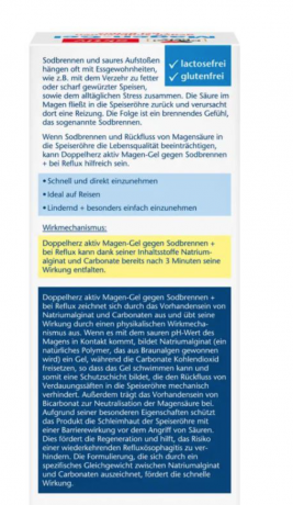 Doppelherz aktiv Magen-Gel 14sticks, Гель от изжоги в стиках, 14 штук