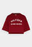Tommy Hilfiger TOMMY HILFIGER X SHAWN MENDES GRAPHIC CROPPED TEE  Print T-shirt rouge УКОРОЧЕННАЯ ФУТБОЛКА TOMMY HILFIGER X SHAWN MENDES GRAPHIC Футболка с принтом румяна