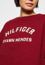 Tommy Hilfiger TOMMY HILFIGER X SHAWN MENDES GRAPHIC CROPPED TEE  Print T-shirt rouge УКОРОЧЕННАЯ ФУТБОЛКА TOMMY HILFIGER X SHAWN MENDES GRAPHIC Футболка с принтом румяна
