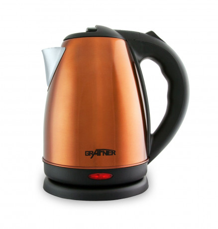 Grafner Grafner Wasserkocher Edelstahl Wasserkocher 1800-2200 Watt 1,8 Liter Kupfer, 1.8 l, 2200,00 W, Edelstahl  Чайник Grafner, нержавеющая сталь, чайник 1800-2200 Вт, 1,8 л, медь, 1,8 л, 2200,00 Вт, нержавеющая сталь
