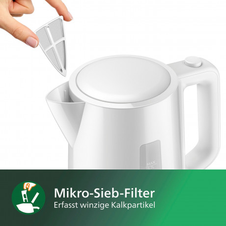Philips Philips Wasserkocher Series 3000 HD9318/00, 1,7 l, 2200 W, weiss  Чайник Philips Series 3000 HD9318/00, 1,7 л, 2200 Вт, белый