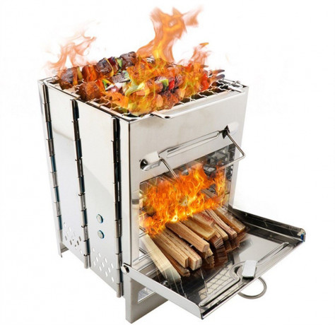 Dsen Dsen Gaskocher Campingkocher Holzofen Holzofen Camping Mini Grill, (1-St)  Газовая плита Dsen Кемпинговая печь Дровяная печь Дровяная печь Кемпинг Мини-гриль (1 шт.)