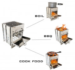 Dsen Dsen Gaskocher Campingkocher Holzofen Holzofen Camping Mini Grill, (1-St)  Газовая плита Dsen Кемпинговая печь Дровяная печь Дровяная печь Кемпинг Мини-гриль (1 шт.)