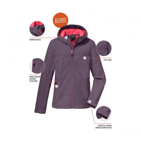 killtec Soft Shell Jacke KOW 194 GRLS SFTSHLL JCKT Softshelljacken Куртка софтшелл KOW 194 GRLS SFTSHLL JCKT куртки софтшелл