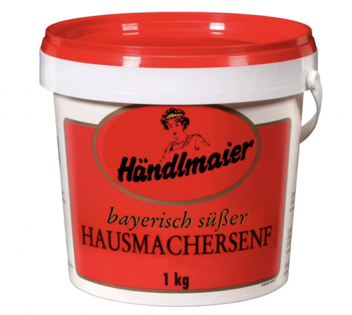 Handlmaier's Bayerisch-suber Hausmachersenf 1kg, Баварская домашняя сладкая горчица, 1кг