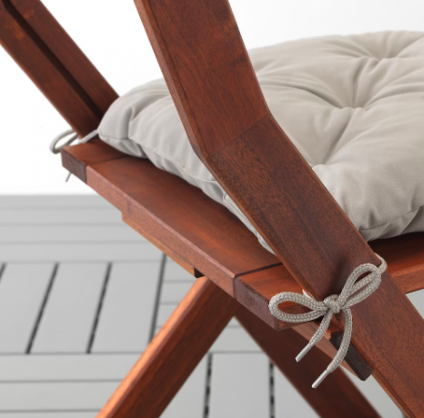 KUDDARNA Stuhlpolster/auben, grau, 36x32 cm 104.110.82, Подушка на стул серая 36х32см, 1 шт