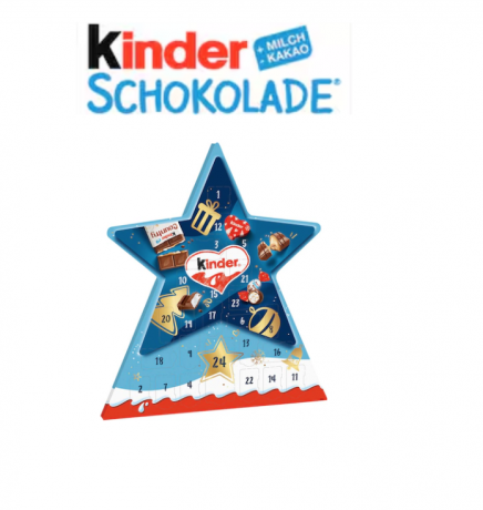 Kinder Mix Star 2025 Adventskalender, Киндер Адвент-календарь, 24 сладких сюрприза, 149 грамм