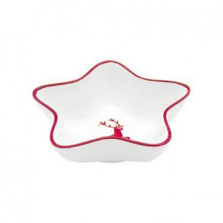 Gmundner Keramik Gmundner Keramik Rubinroter Hirsch Sternschale Stella d: 14 cm / h: 3,9 cm Gmundner Ceramics Ruby Red Deer Star Bowl Stella d: 14 см / высота: 3,9 см