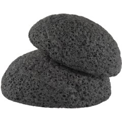 ERBORIAN Konjak-Schwamm mit Bambuskohle Sanfter Peeling-Schwamm  Губка Konjac с бамбуковым углем Мягкая отшелушивающая губка