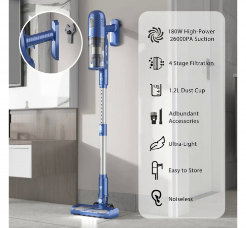 APOSEN APOSEN Akku-Hand-und Stielstaubsauger Home Staubsauger P1, 16.5 Kpa, Echtzeit-Leistungsanzeige, 180,00 W, beutellos, 65000 U / min mit 2 Geschwindigkeiten, 4 Saugnapfen, Doppelzyklon  Беспроводной ручной пылесос APOSEN Домашний пылесос P1, 16,5 кПа