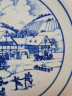 Сервировочная тарелка винтажная Hutschenreuther в бело-синих тонах "Зимний день", 20 x 2,5 см, Германия, 1960-70гг.