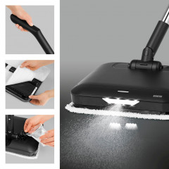 N8WERK N8WERK Akku-Wischmopp Akku-Vibrationsmopp Bodenwischer, Midnight Black Edition schwarz 240V  N8WERK беспроводная швабра с вибрацией швабра для пола, Midnight Black Edition черный 240В