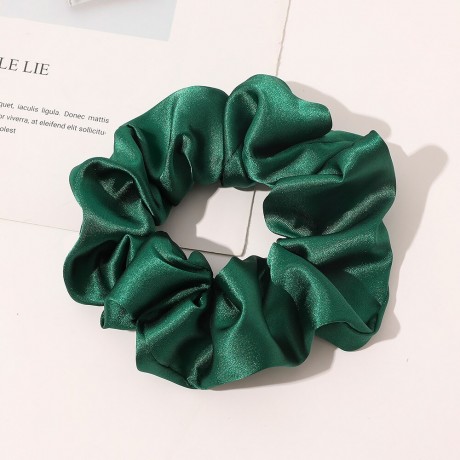 SOHO Satin Scrunchie Dunkelgrun Атласная резинка для волос