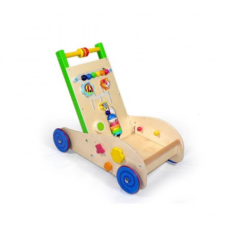 HESS Holzspielzeug Lauflernwagen mit bunten Motorik Elementen Деревянная игрушка ходунки с красочными элементами моторики