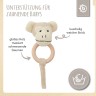 bieco Greifling Holz Natur und Baumwolle Baby Beissring 10 cm Greifring 0 M Babyrassel Greiflinge Кольцо для прорезывания зубов из натурального дерева и хлопка Кольцо для прорезывания зубов для младенцев 10 см Кольцо-ручка 0 M Детская погремушка Кольца дл