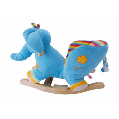 bieco Schaukelpferd Plusch Elefant Schaukeltier 60 cm Baby Wippe Holz Spielzeug ab 9 M Schaukeltiere Лошадка-качалка
