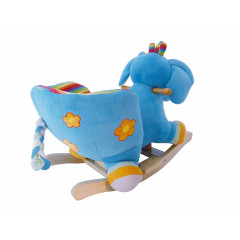 bieco Schaukelpferd Plusch Elefant Schaukeltier 60 cm Baby Wippe Holz Spielzeug ab 9 M Schaukeltiere Лошадка-качалка