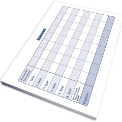 RNK Verlag Block Wurfelspiel-Gewinnblatt Блок Craps Выигрышная рука