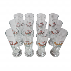 Бокалы пивные винтажные Rastal Moninger/ Zwickel, заводская упаковка, стекло, 0.2 л, 19 см, 12 шт., Германия, 1970-80гг.