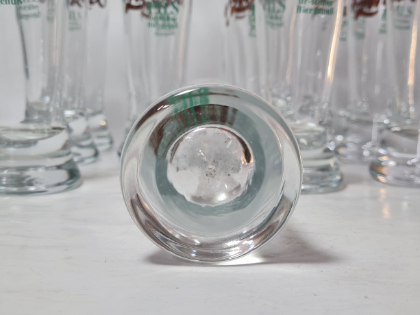 Бокалы пивные винтажные Rastal Moninger/ Zwickel, заводская упаковка, стекло, 0.2 л, 19 см, 12 шт., Германия, 1970-80гг.