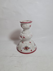 Подсвечник винтажный MR Marzi&amp;Remy с декором в виде мелких розовых цветков, фарфор, 16.5 см, Германия, 1960-70гг.