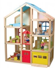 Melissa  Doug Mehrstockiges Puppenhaus aus Holz Многоэтажный деревянный кукольный домик