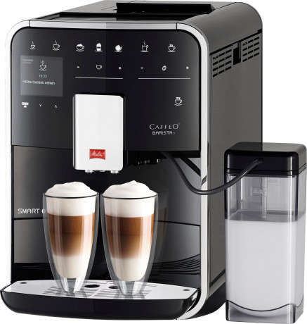 Melitta Melitta Kaffeevollautomat Barista T Smart F 83/0-102, schwarz, 4 Benutzerprofile18 Kaffeerezepte, nach italienischem Originalrezept  Полностью автоматическая кофемашина Melitta Barista T Smart F 83/0-102, черная, 4 профиля пользователя, 18 рецепто