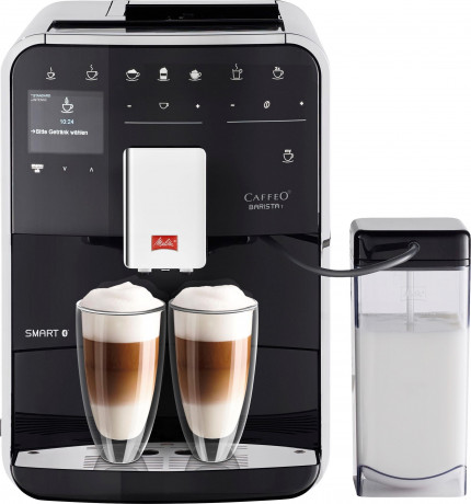 Melitta Melitta Kaffeevollautomat Barista T Smart F 83/0-102, schwarz, 4 Benutzerprofile18 Kaffeerezepte, nach italienischem Originalrezept  Полностью автоматическая кофемашина Melitta Barista T Smart F 83/0-102, черная, 4 профиля пользователя, 18 рецепто