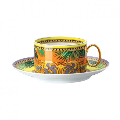 Rosenthal meets Versace Rosenthal Versace Jungle Animalier Teeobertasse 0,20 L mit Teeuntertasse 14,5 cm 2-tlg. Чайная чашка Rosenthal Versace Jungle Animalier 0,20 л с чайным блюдцем 14,5 см, 2 шт.