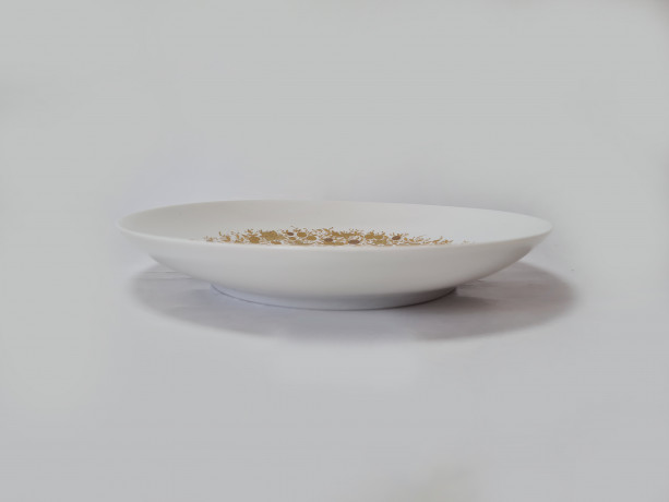 Rosenthal Винтажная тарелка с позолоченным цветочным узором, 21,5см, Германия, 1970-80гг.