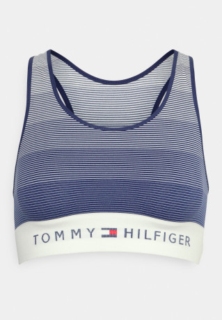 Tommy Hilfiger UNLINED BRALETTE Bustier seamless stripe twilight indigo БРАЛЕТ БЕЗ ПОДКЛАДКИ Бюстье бесшовные полосы сумерки индиго