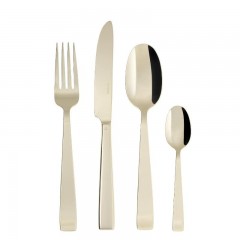 Sambonet Sambonet Flat - Edelstahl / PVD champagnerfarben Besteckset 24-tlg. Vollheft / Monoblock Sambonet Flat - набор столовых приборов из нержавеющей стали / PVD цвета шампанского, 24 предм. Полный буклет/моноблок