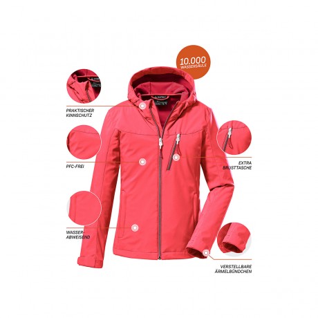 killtec Soft Shell Jacke KOS 54 GRLS SFTSHLL JCKT Softshelljacken Куртка софтшелл KOS 54 GRLS SFTSHLL JCKT куртки софтшелл