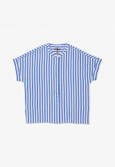 Tommy Hilfiger ADAPTIVE STRIPE SHORT SLEEVE Button-down blouse verona blue multi ADAPTIVE STRIPE SHORT SLEEVE Блузка на пуговицах верона синий мульти