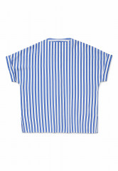 Tommy Hilfiger ADAPTIVE STRIPE SHORT SLEEVE Button-down blouse verona blue multi ADAPTIVE STRIPE SHORT SLEEVE Блузка на пуговицах верона синий мульти